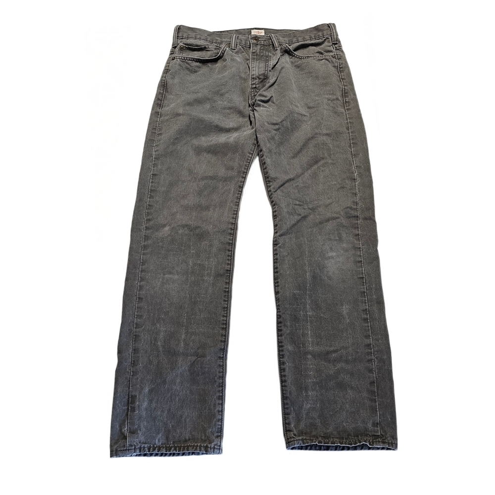 Levi Dockers Gray Straight Leg Pants Women Size 32x29 Jeans Denim